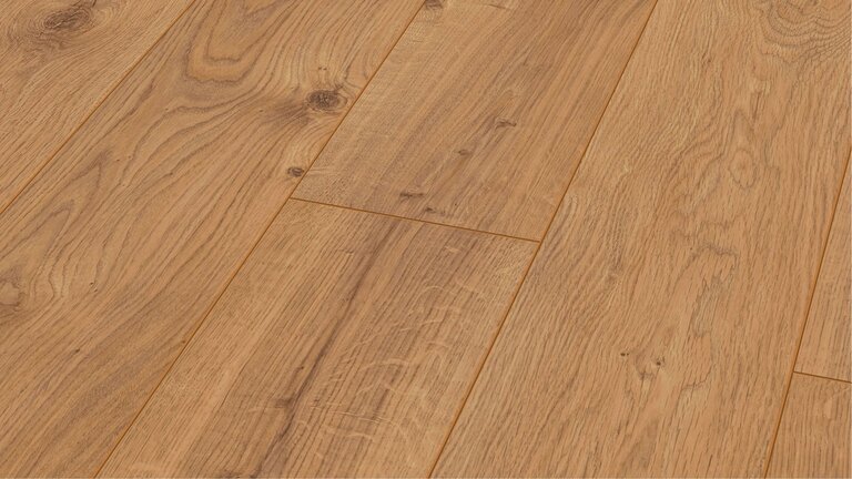 Nahaufnahme: Eicheboden mit Holzmaserung